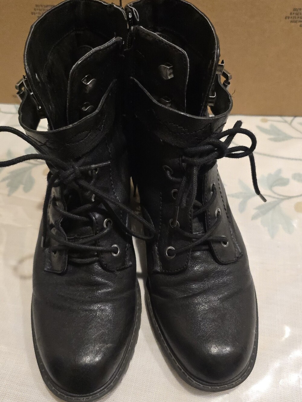 ZodiacWomen's Gemma Lace-up Heeled Combat Booties